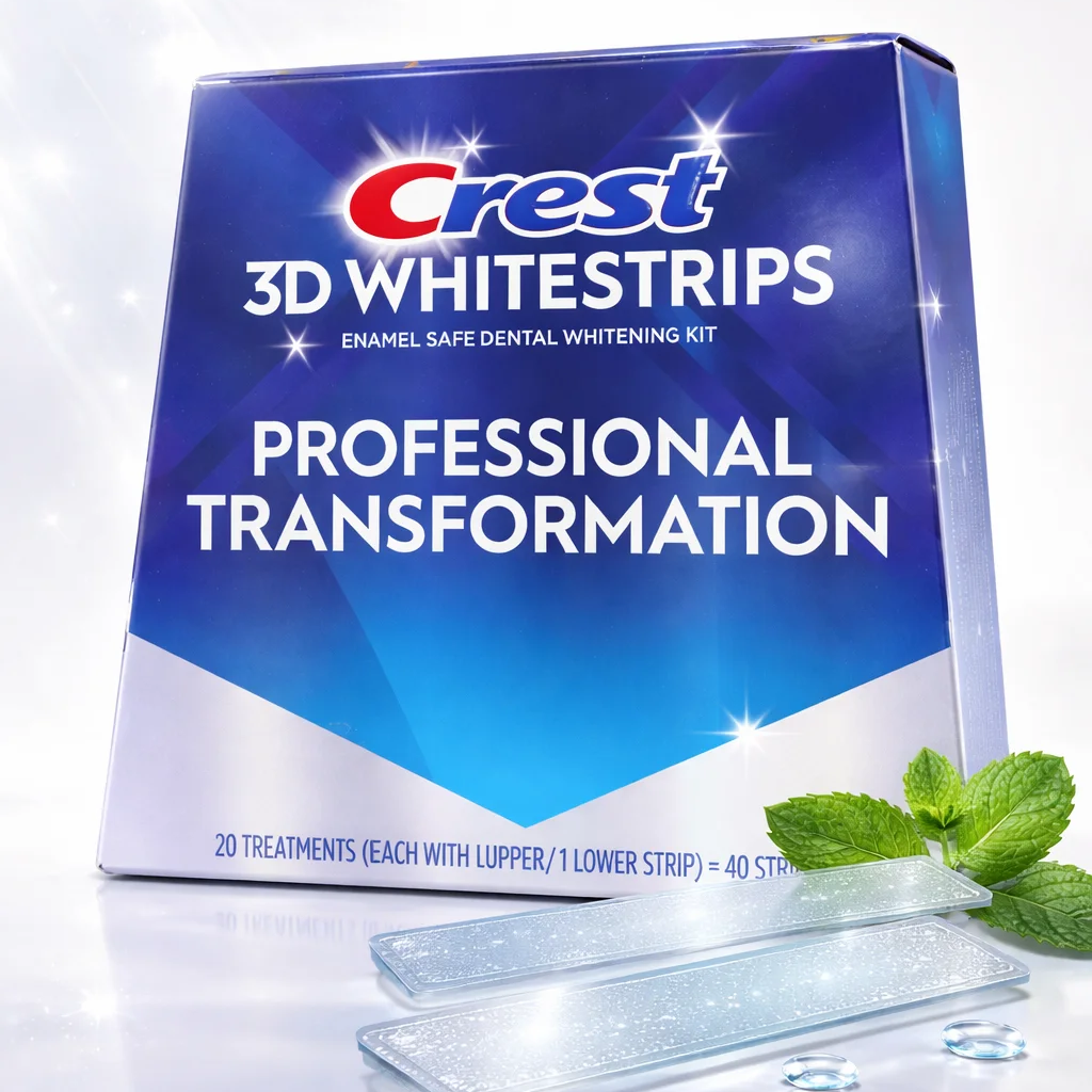 Crest 3D Whitestrips Professional Transformation - Product Box with Strips