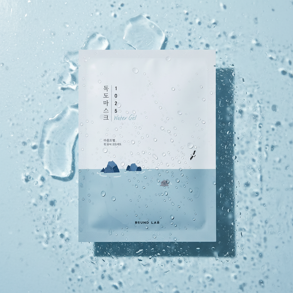 Round Lab 1025 Dokdo Water Gel Mask editorial shot
