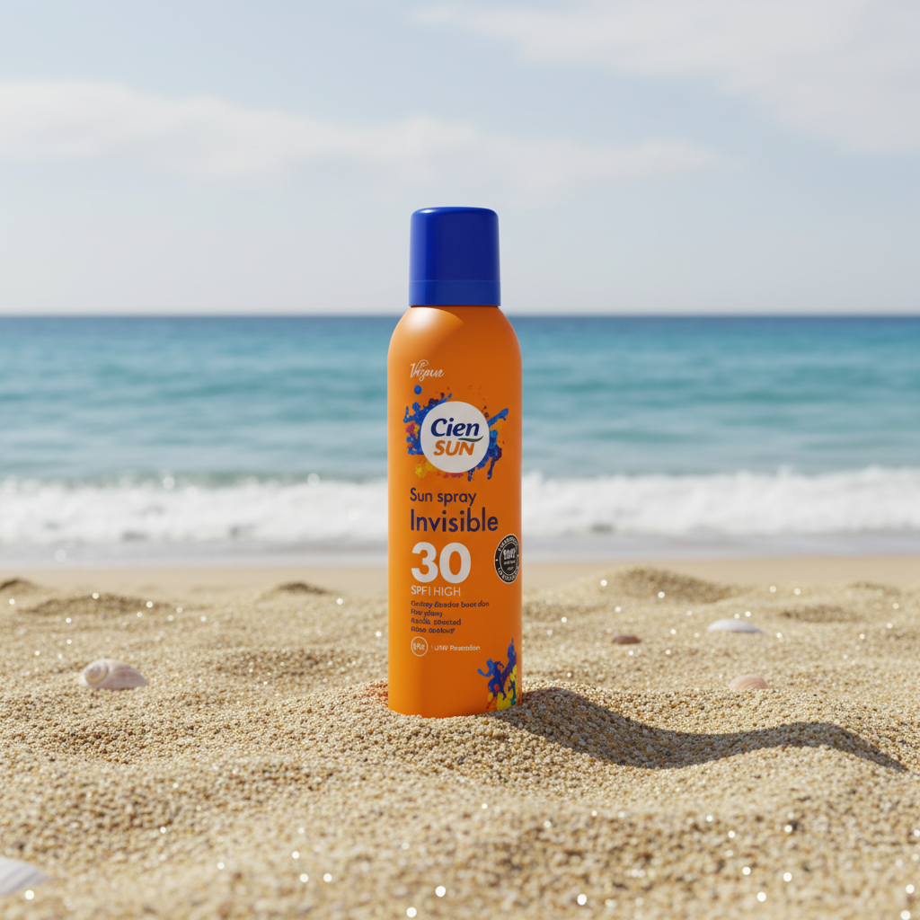 Cien Sun Invisible Sun Spray SPF 30 - Beach Lifestyle Shot