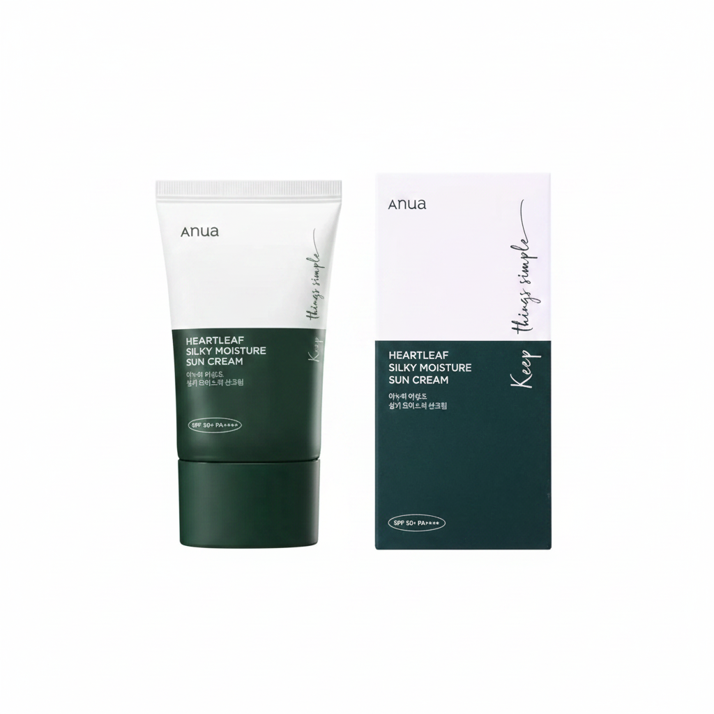 Anua Heartleaf Sun Cream - Studio tube and box