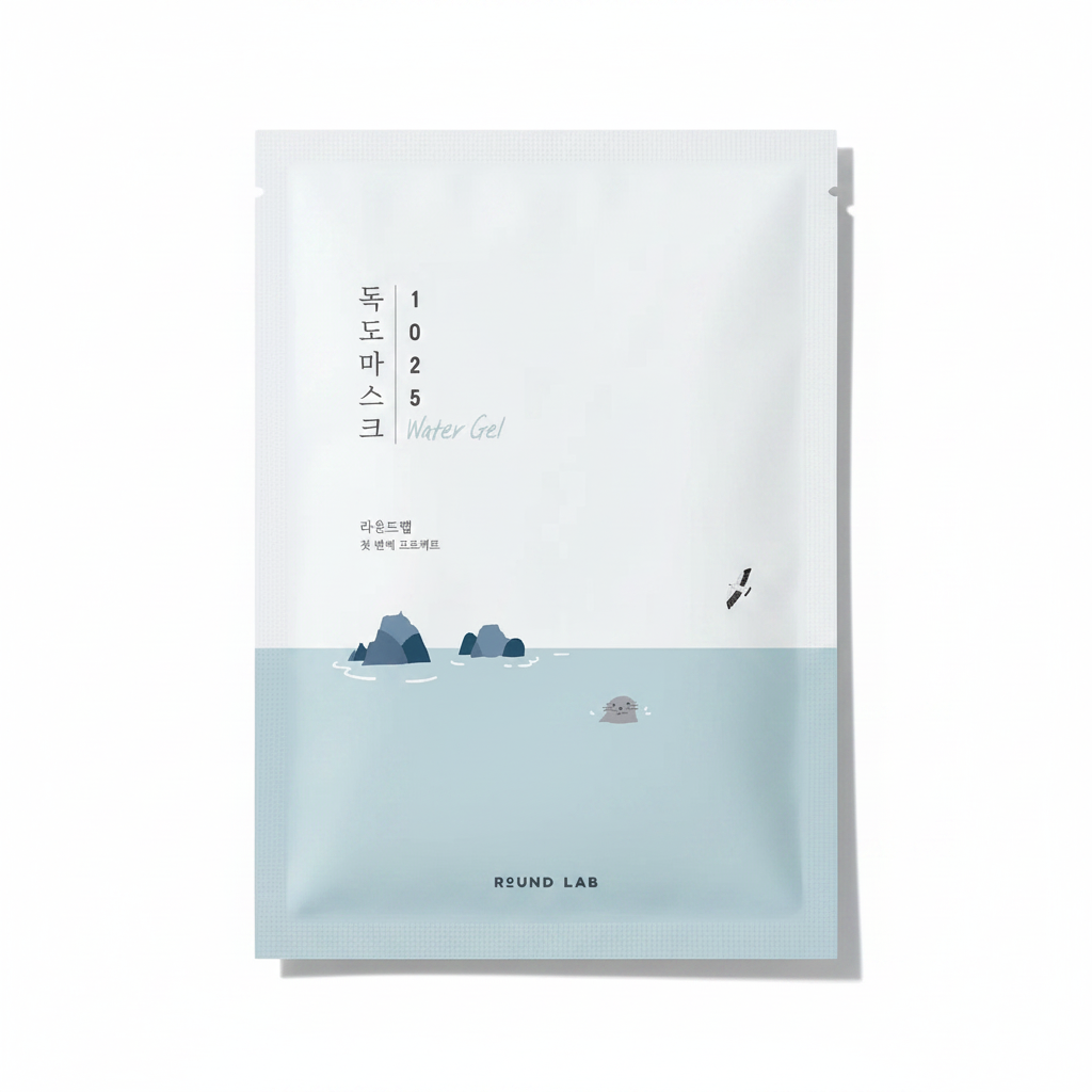 Round Lab 1025 Dokdo Water Gel Mask studio shot