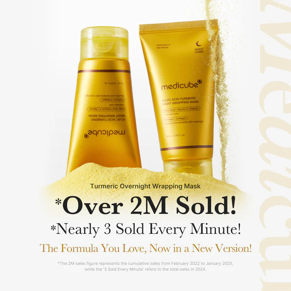 Medicube+ Kojic Acid Turmeric Night Wrapping Mask - Fade Clarify Glow Actual Beauty Sleep