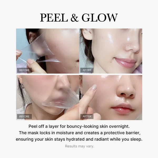 Medicube+ Collagen Night Wrapping Mask - how to use apply peel sleep