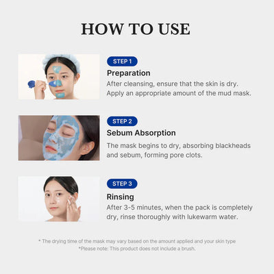 Medicube+ Zero Pore Blackhead Mud Mask - soothing and cooling effect before after