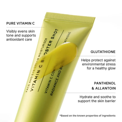 Arencia Vitamin C Booster Shot - Key Ingredients: Vitamin C, Glutathione, Panthenol