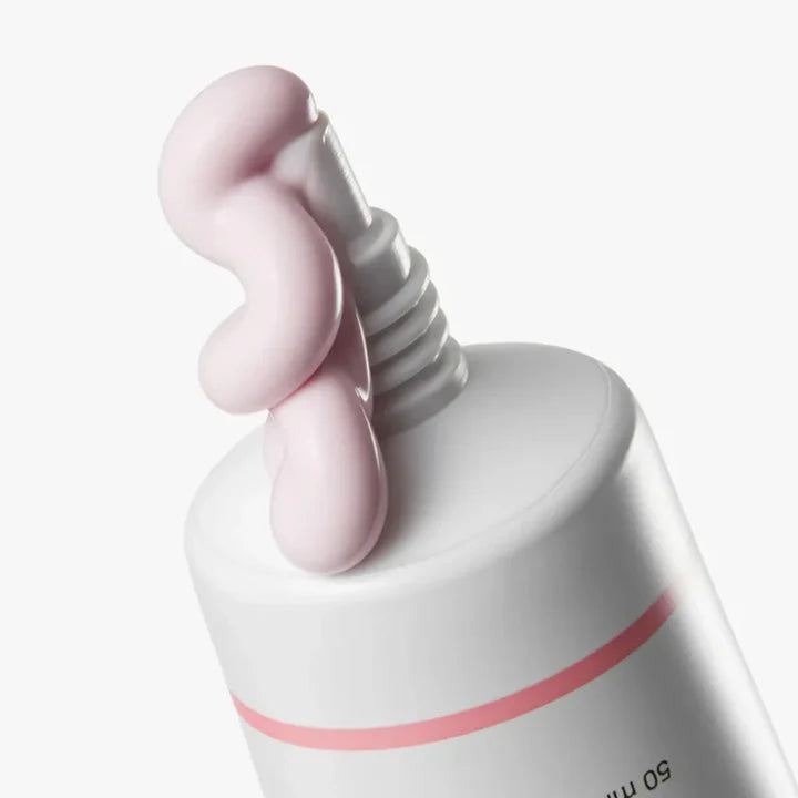 Medicube+ PDRN Pink Tone Up Sun Cream pink cream texture close-up