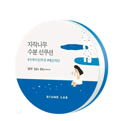 Round Lab Birch Juice Moisture Sun Cushion SPF 50+ PA++++ - Closed Compact White Background