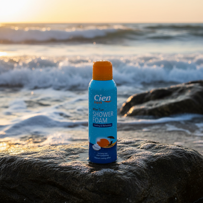 Cien Sun After Sun Shower Foam - Beach Lifestyle Shot