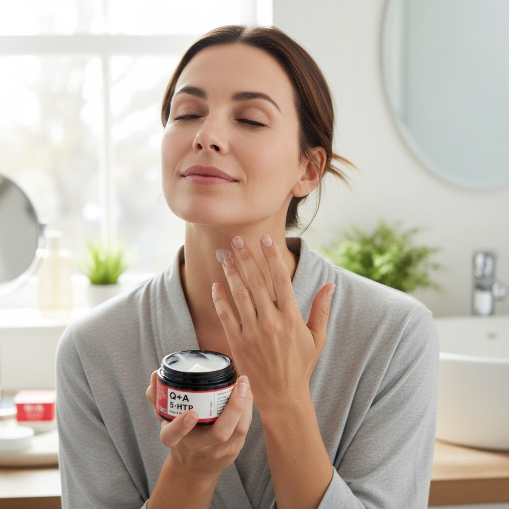 Q+A Crème Visage et Cou 5-HTP — Élasticité