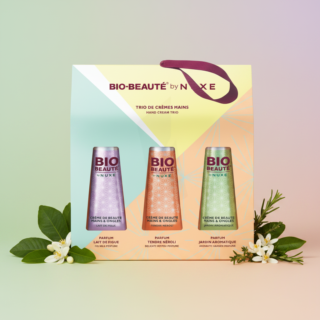 Bio-Beauté by NUXE Hand Cream Trio - pastel botanical gift