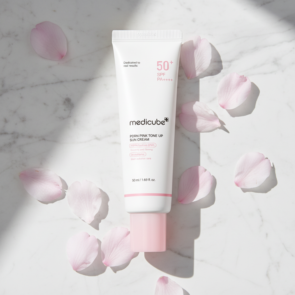 Medicube Pink Tone Up - Marbre rose