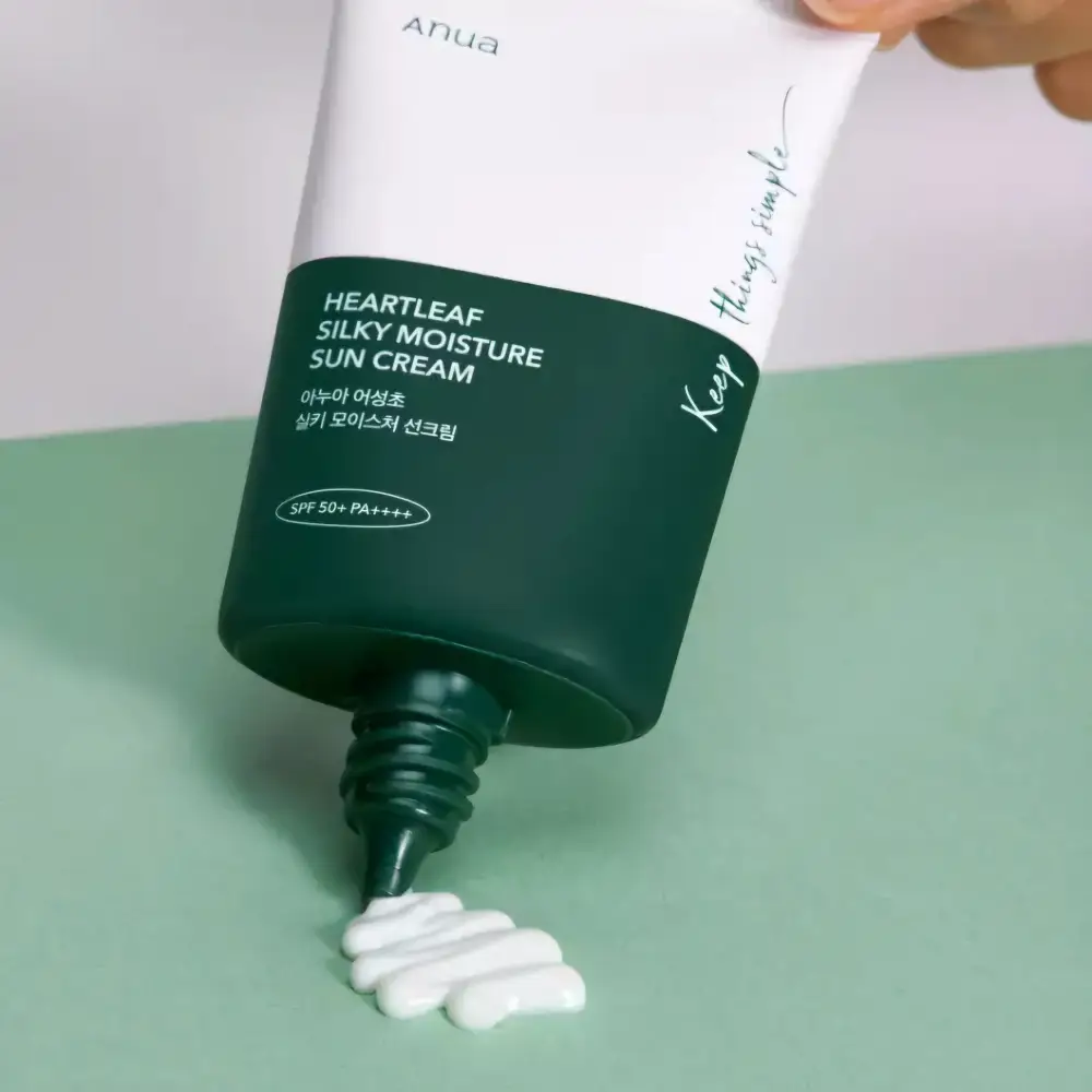 Crème Solaire Hydratante Soyeuse Anua Heartleaf SPF 50+ PA++++ — 50ml