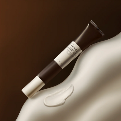SKIN1004 Bakuchiol Eye Cream - Tube with Cream Swatch on Skin